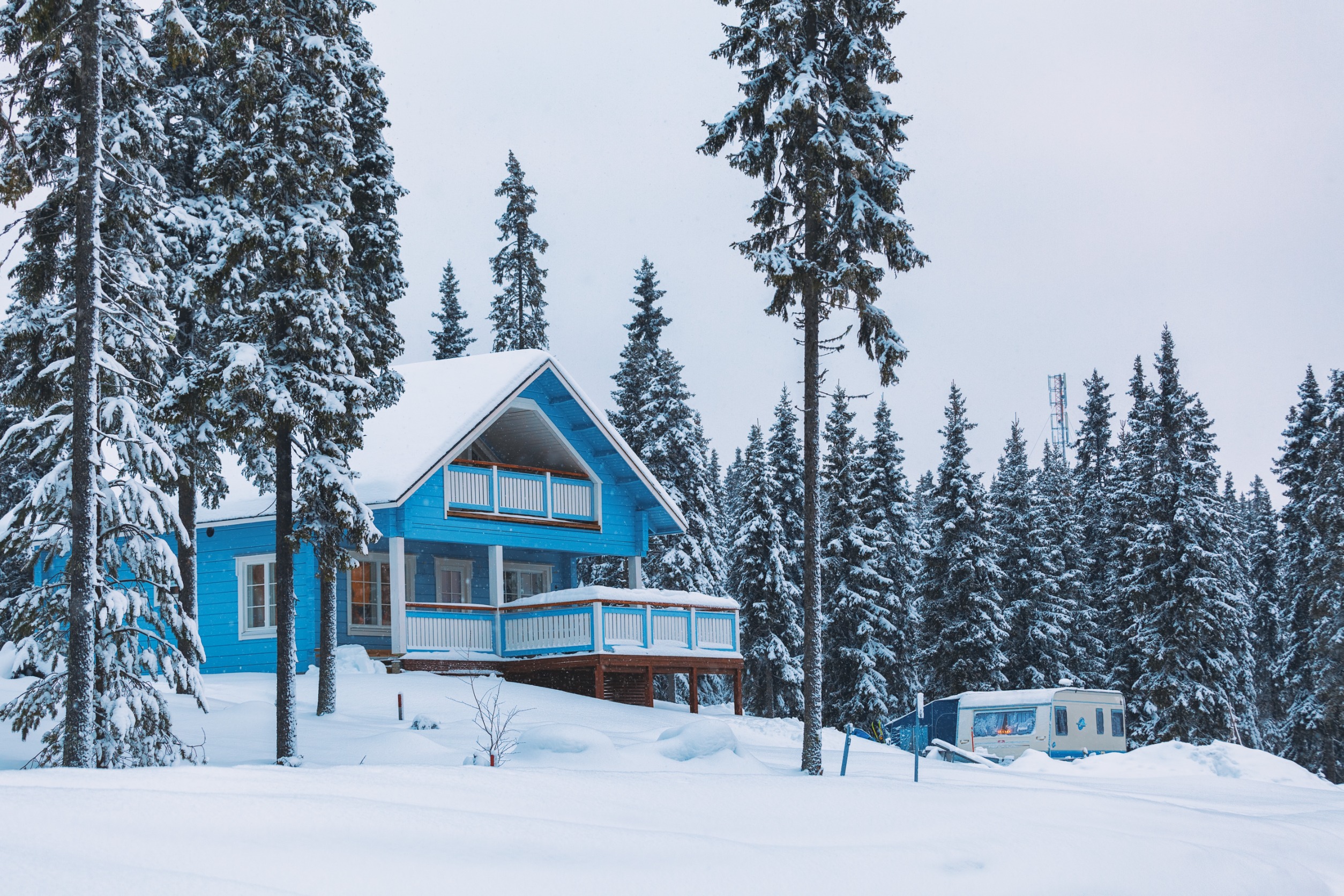 Snow on top of roof